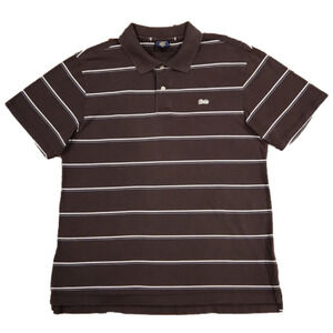 Lion Brand Brown Striped Polo Shirt